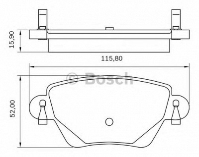 BOSCH 0986bb0577 -  Комплект тормозных колодок, дисковый тормоз