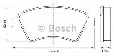 BOSCH 0986bb0578 -  Комплект тормозных колодок, дисковый тормоз
