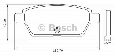 BOSCH 0986bb0598 -  Комплект тормозных колодок, дисковый тормоз
