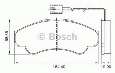 BOSCH 0986bb0604 -  Комплект тормозных колодок, дисковый тормоз