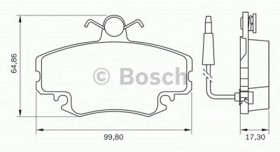 BOSCH 0986bb0704 -  Комплект тормозных колодок, дисковый тормоз