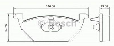 BOSCH 0986bb0717 -  Комплект тормозных колодок, дисковый тормоз
