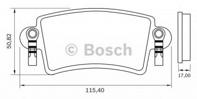 BOSCH 0986bb0726 -  Комплект тормозных колодок, дисковый тормоз