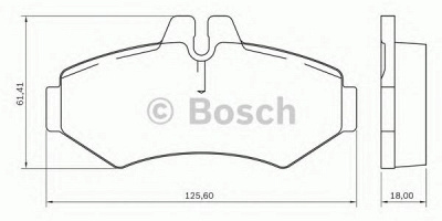 BOSCH 0986bb0733 -  Комплект тормозных колодок, дисковый тормоз