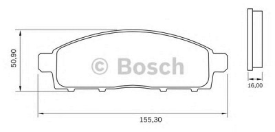 BOSCH 0986bb0747 -  Комплект тормозных колодок, дисковый тормоз