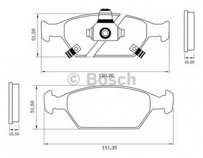 BOSCH 0986bb0771 -  Комплект тормозных колодок, дисковый тормоз