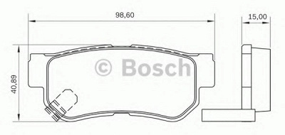 BOSCH 0986bb0780 -  Комплект тормозных колодок, дисковый тормоз