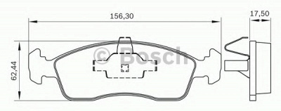 BOSCH 0986bb0786 -  Комплект тормозных колодок, дисковый тормоз