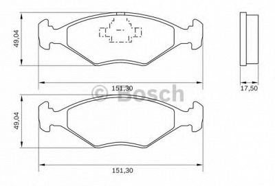 BOSCH 0986bb0788 -  Комплект тормозных колодок, дисковый тормоз