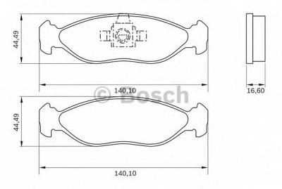 BOSCH 0986bb0789 -  Комплект тормозных колодок, дисковый тормоз