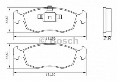 BOSCH 0986bb0790 -  Комплект тормозных колодок, дисковый тормоз