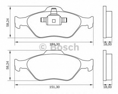 BOSCH 0986bb0792 -  Комплект тормозных колодок, дисковый тормоз