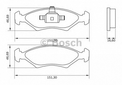 BOSCH 0986bb0793 -  Комплект тормозных колодок, дисковый тормоз