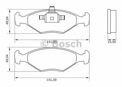 BOSCH 0986bb0794 -  Комплект тормозных колодок, дисковый тормоз