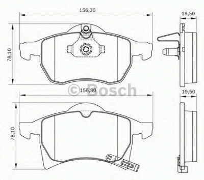 BOSCH 0986bb0798 -  Комплект тормозных колодок, дисковый тормоз