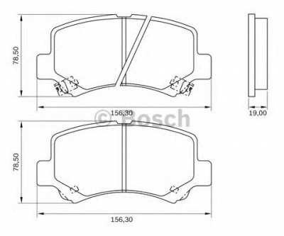 BOSCH 0986bb0799 -  Комплект тормозных колодок, дисковый тормоз