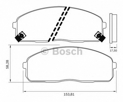 BOSCH 0986bb0869 -  Комплект тормозных колодок, дисковый тормоз
