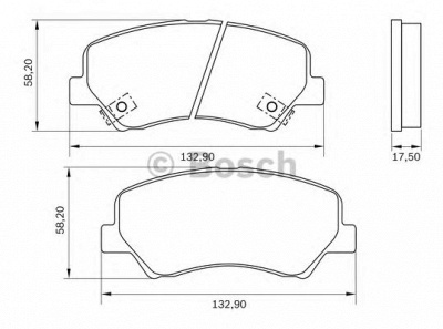 BOSCH 0986bb0984 -  Комплект тормозных колодок, дисковый тормоз