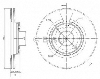 BOSCH 0986bb4287 -  Тормозной диск