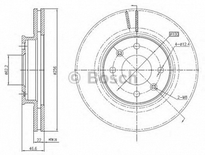 BOSCH 0986bb4289 -  Тормозной диск