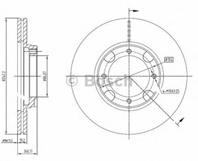 BOSCH 0986bb4292 -  Тормозной диск