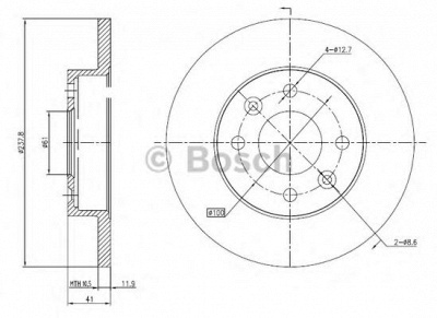 BOSCH 0986bb4294 - Тормозной диск