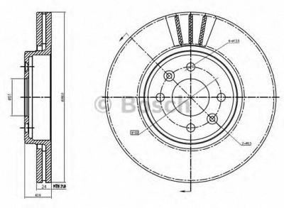 BOSCH 0986bb4299 - Тормозной диск