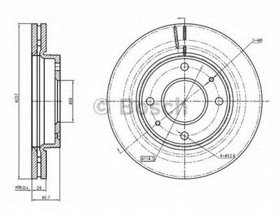 BOSCH 0986bb4305 - Тормозной диск