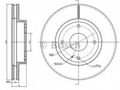 BOSCH 0986bb4307 - Тормозной диск