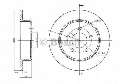 BOSCH 0986bb4308 - Тормозной диск