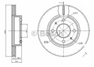 BOSCH 0986bb4313 -  Тормозной диск