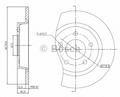 BOSCH 0986bb4317 - Тормозной диск