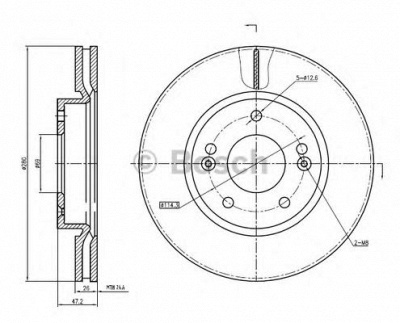 BOSCH 0986bb4320 -  Тормозной диск