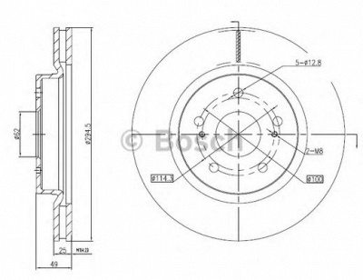 BOSCH 0986bb4321 - Тормозной диск
