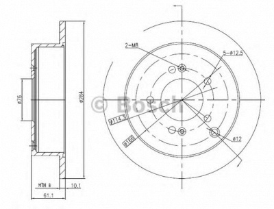 BOSCH 0986bb4325 -  Тормозной диск