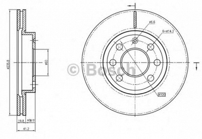 BOSCH 0986bb4327 -  Тормозной диск