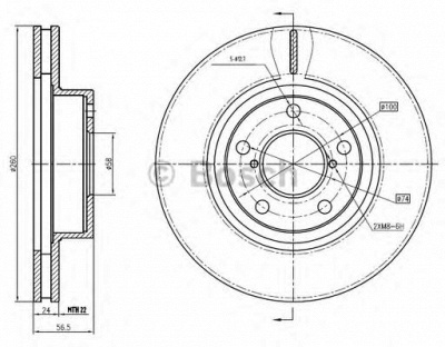 BOSCH 0986bb4331 - Тормозной диск