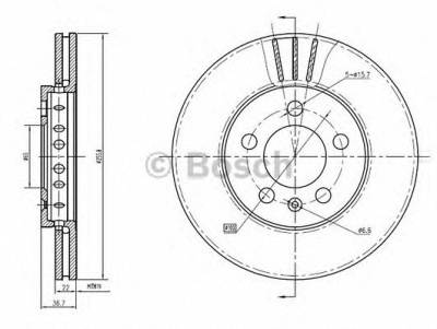 BOSCH 0986bb4337 -  Тормозной диск