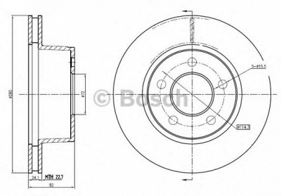 BOSCH 0986bb4340 - Тормозной диск