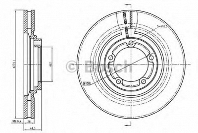 BOSCH 0986bb4343 - Тормозной диск