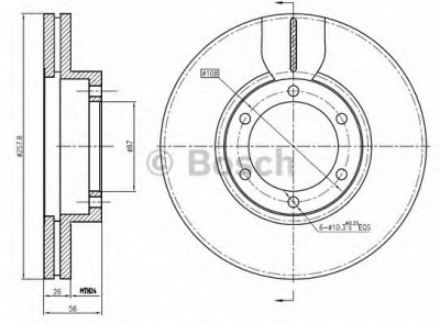 BOSCH 0986bb4348 -  Тормозной диск