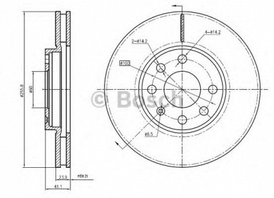 BOSCH 0986bb4357 - Тормозной диск