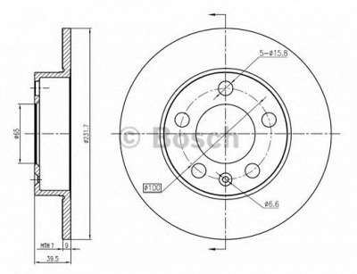 BOSCH 0986bb4359 -  Тормозной диск
