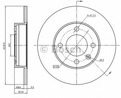 BOSCH 0986bb4363 -  Тормозной диск