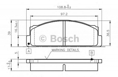BOSCH 0986tb2002 -  Комплект тормозных колодок, дисковый тормоз