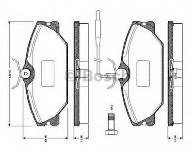 BOSCH 0986tb2010 -  Комплект тормозных колодок, дисковый тормоз