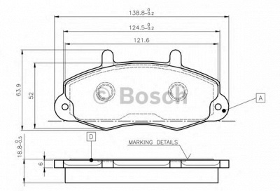 BOSCH 0986tb2019 -  Комплект тормозных колодок, дисковый тормоз
