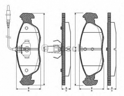 BOSCH 0986tb2025 -  Комплект тормозных колодок, дисковый тормоз