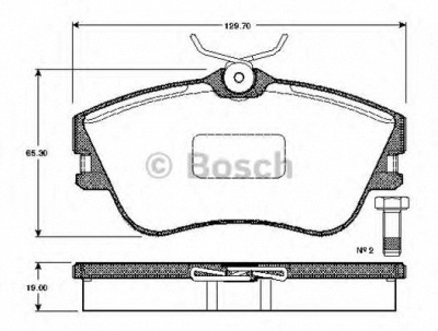 BOSCH 0986tb2027 -  Комплект тормозных колодок, дисковый тормоз