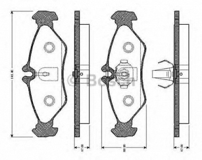 BOSCH 0986tb2031 -  Комплект тормозных колодок, дисковый тормоз